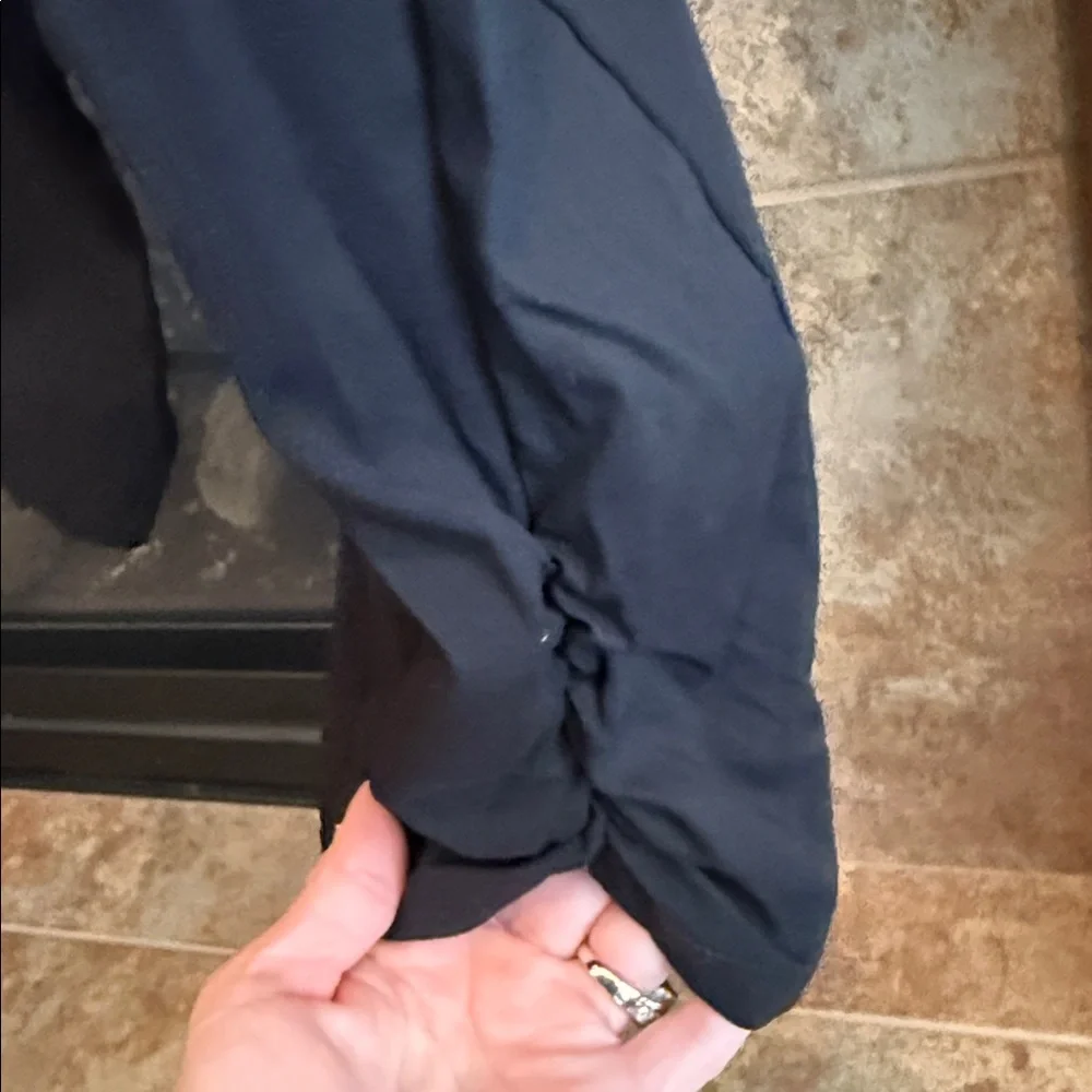 Torrid black windbreaker type casual athleisure jogger pants ruched ankles 2X